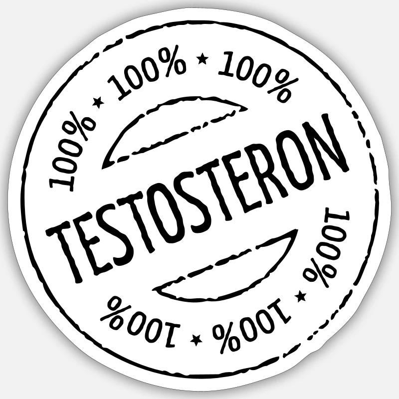 100% Testosteron Sticker Größe S (10 x 10 cm)