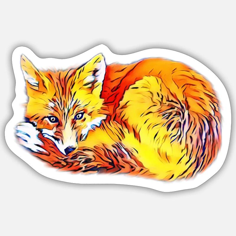 Fuchs Sticker Größe S (10 x 10 cm)
