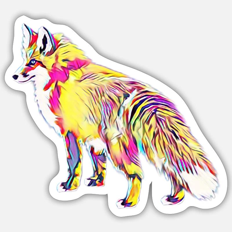 Fuchs - Sticker Größe S (10 x 10 cm) - Mattweiß