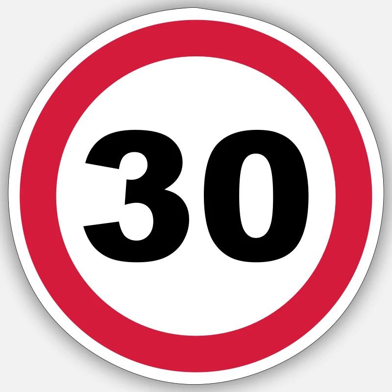 30 Birthday - Sticker size S (10 x 10 cm) - white matte