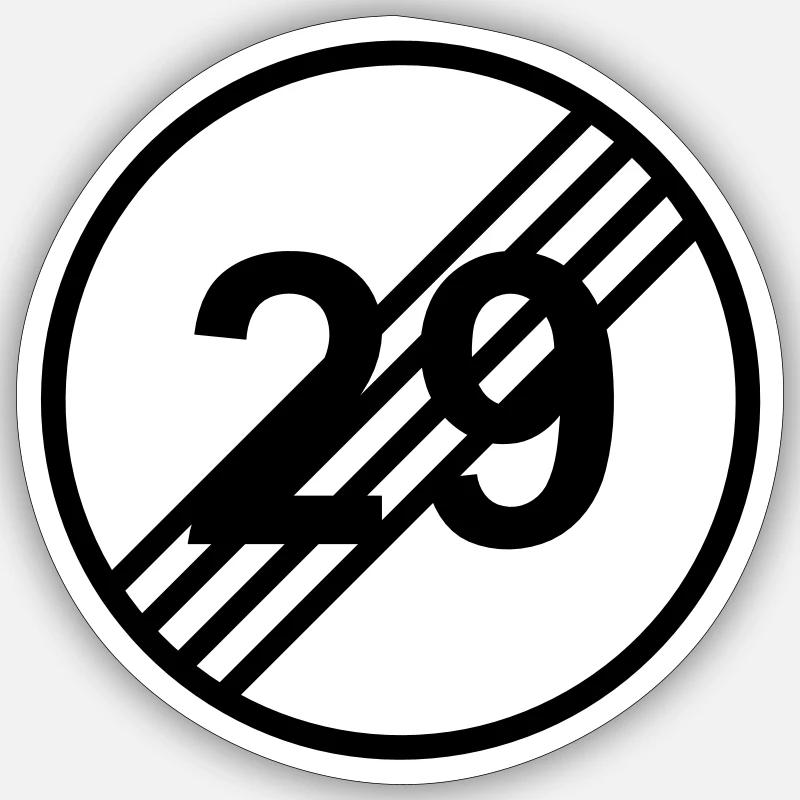 30 Anniversaire - Sticker taille S (10 x 10 cm) - blanc mat