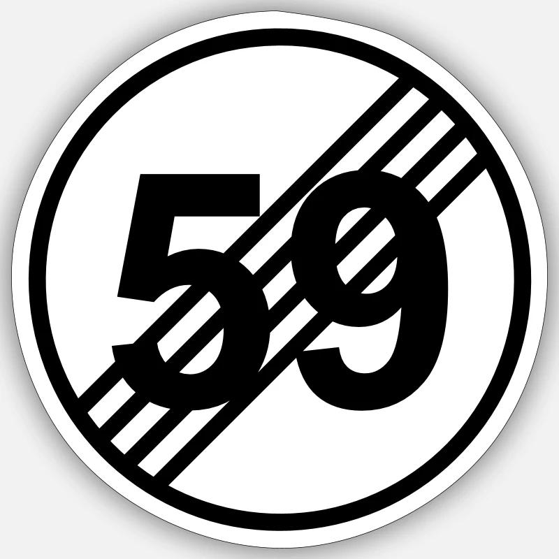 60 Anniversaire - Sticker taille S (10 x 10 cm) - blanc mat