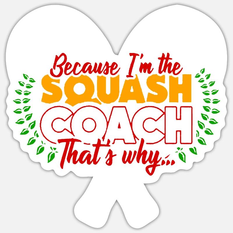 Squash - Sticker Größe S (10 x 10 cm) - Mattweiß