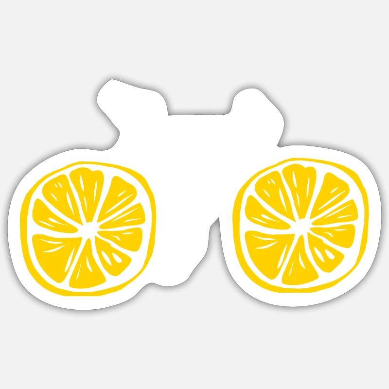 Bicycle summer - Sticker size S (10 x 10 cm) - white matte