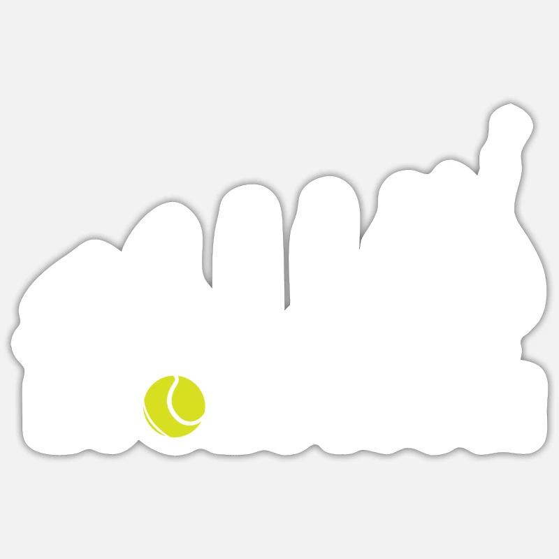 Tennis Evolution - Sticker size S (10 x 10 cm) - white matte
