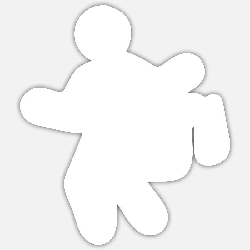 dancesport - Sticker taille S (10 x 10 cm) - blanc mat