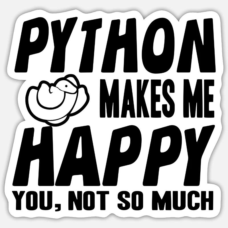 Python - Sticker taille S (10 x 10 cm) - blanc mat