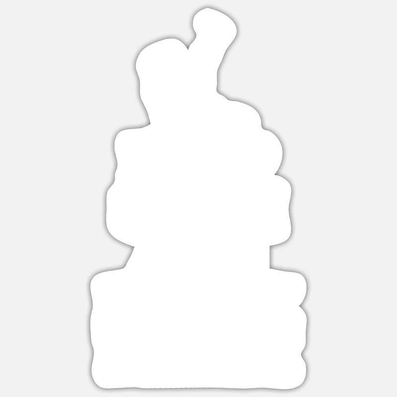 break dance - Sticker taille S (10 x 10 cm) - blanc mat