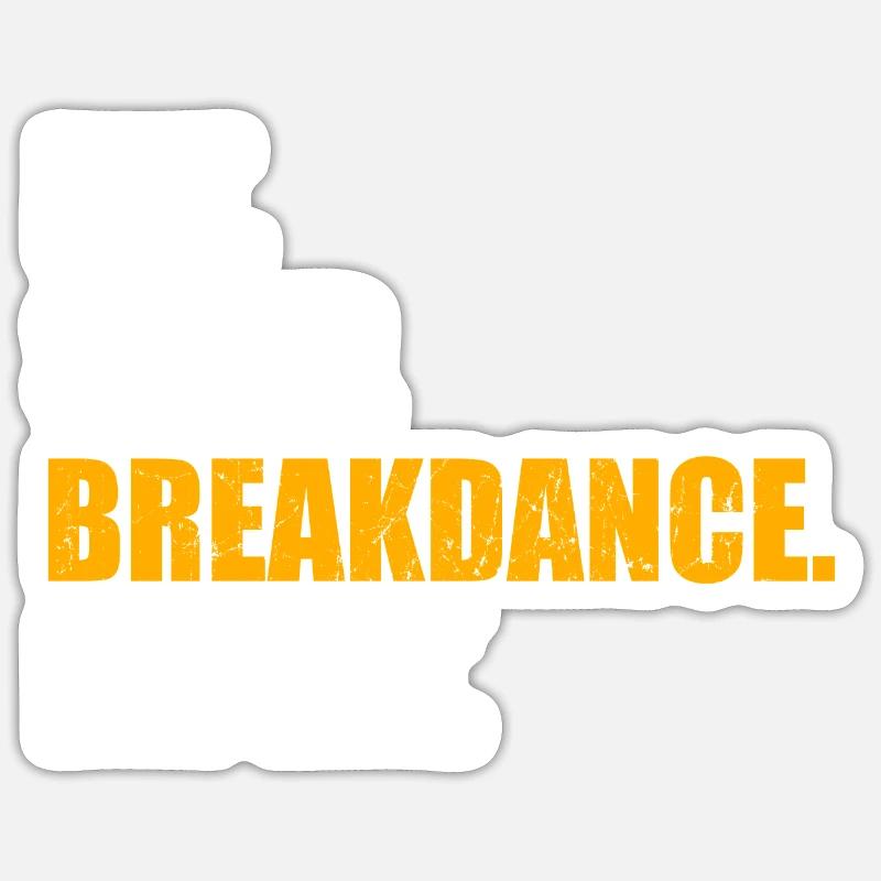 Breakdance breakdancing BBoy dancer - Sticker size S (10 x 10 cm) - white matte