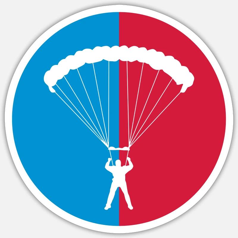 Skydiving - Parachutisme Sticker taille S (10 x 10 cm)