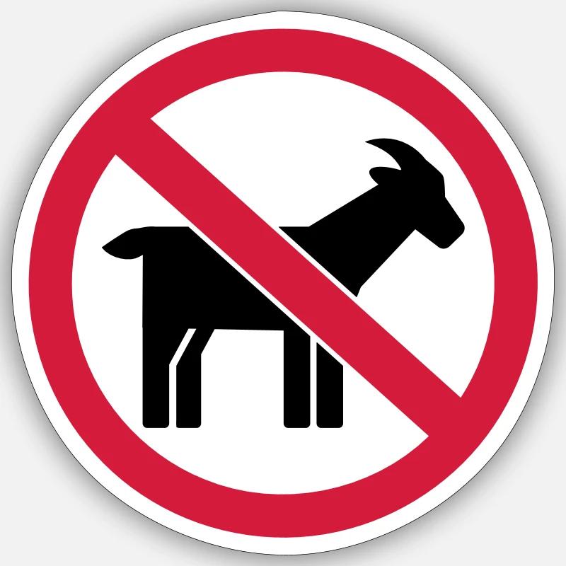 Ziege Sticker Größe S (10 x 10 cm)