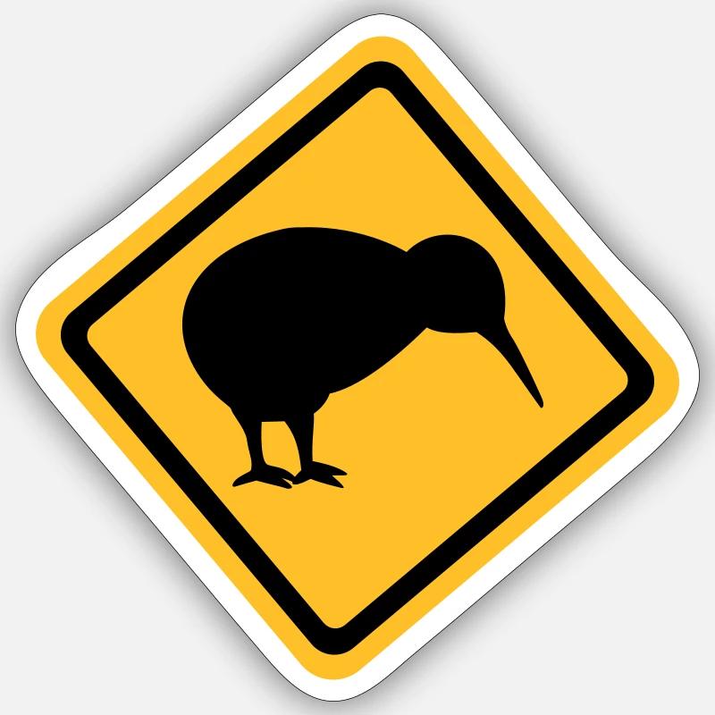 Kiwi - Sticker Größe S (10 x 10 cm) - Mattweiß