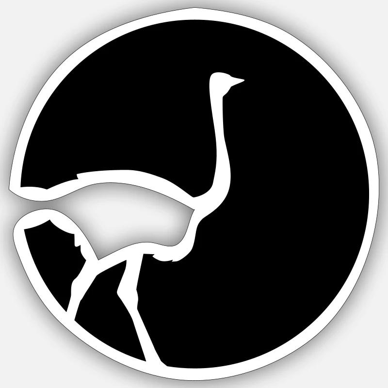 Strauß Sticker Größe S (10 x 10 cm)