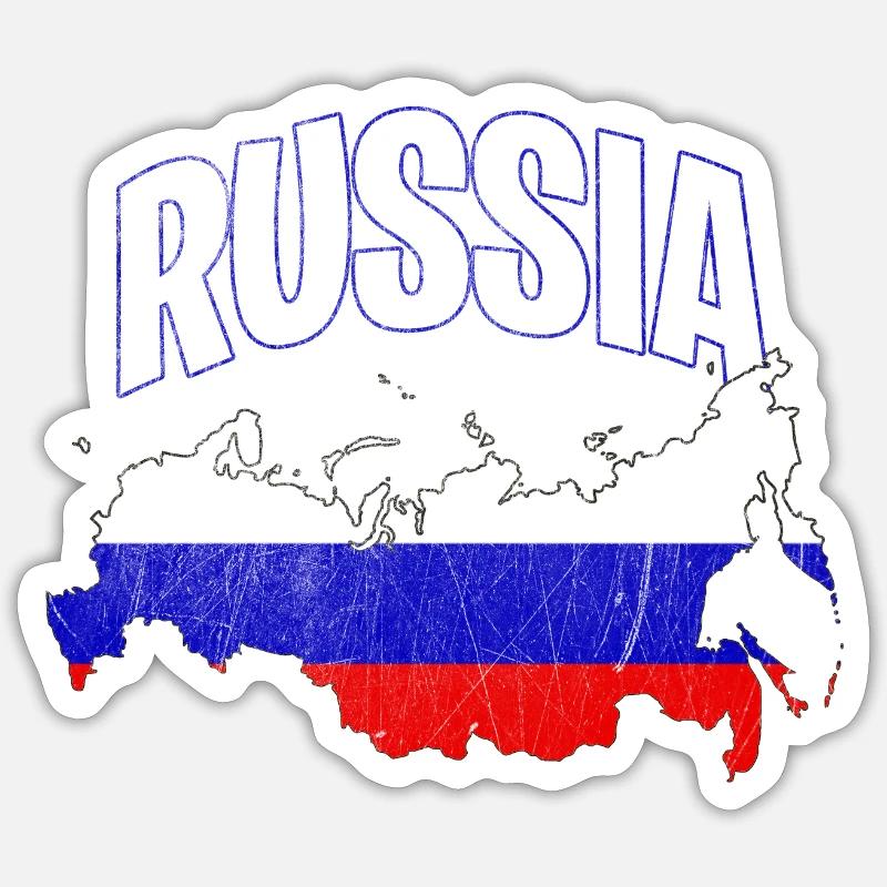 Russie Sticker taille S (10 x 10 cm)