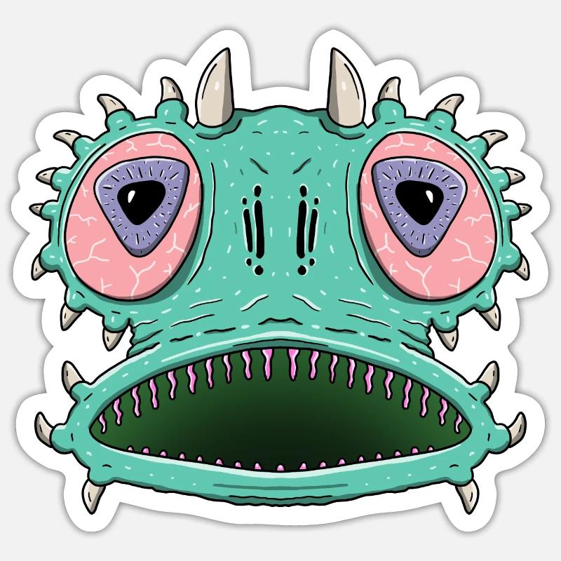 Alien - Sticker taille S (10 x 10 cm) - blanc mat
