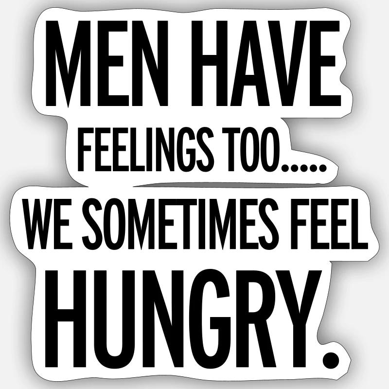 Hungry - Sticker Größe S (10 x 10 cm) - Mattweiß
