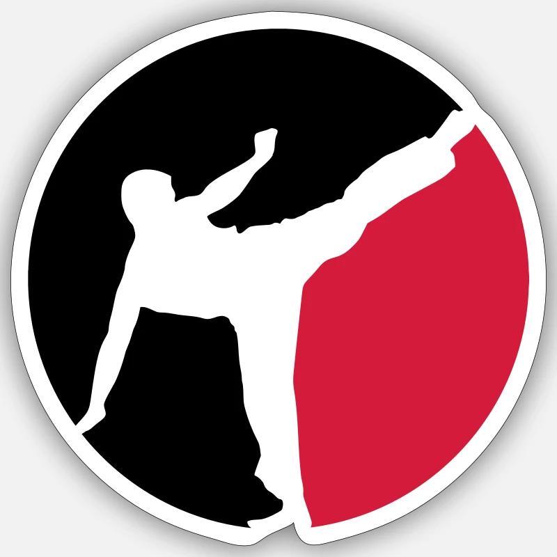 Karate - Sticker size S (10 x 10 cm) - white matte