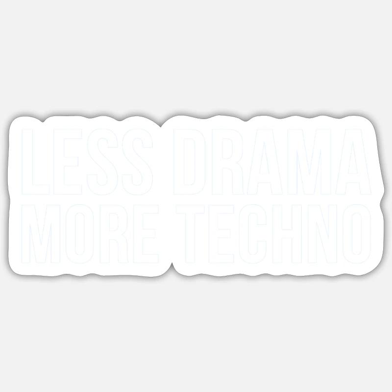 Technomusik | Elektro Psychedelic Trance Geschenke - Sticker Größe S (10 x 10 cm) - Mattweiß