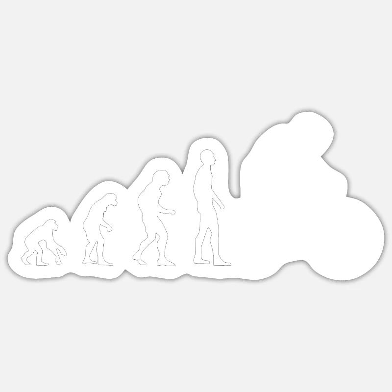 EVOLUTION Bike White - Sticker Größe S (10 x 10 cm) - Mattweiß
