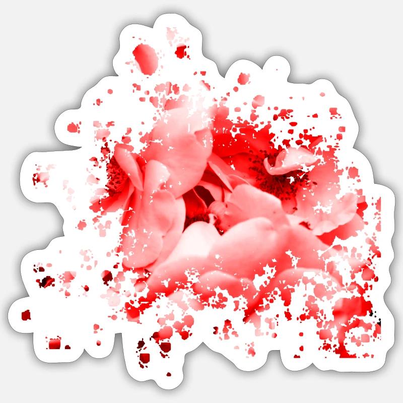 Fleur - Sticker taille S (10 x 10 cm) - blanc mat