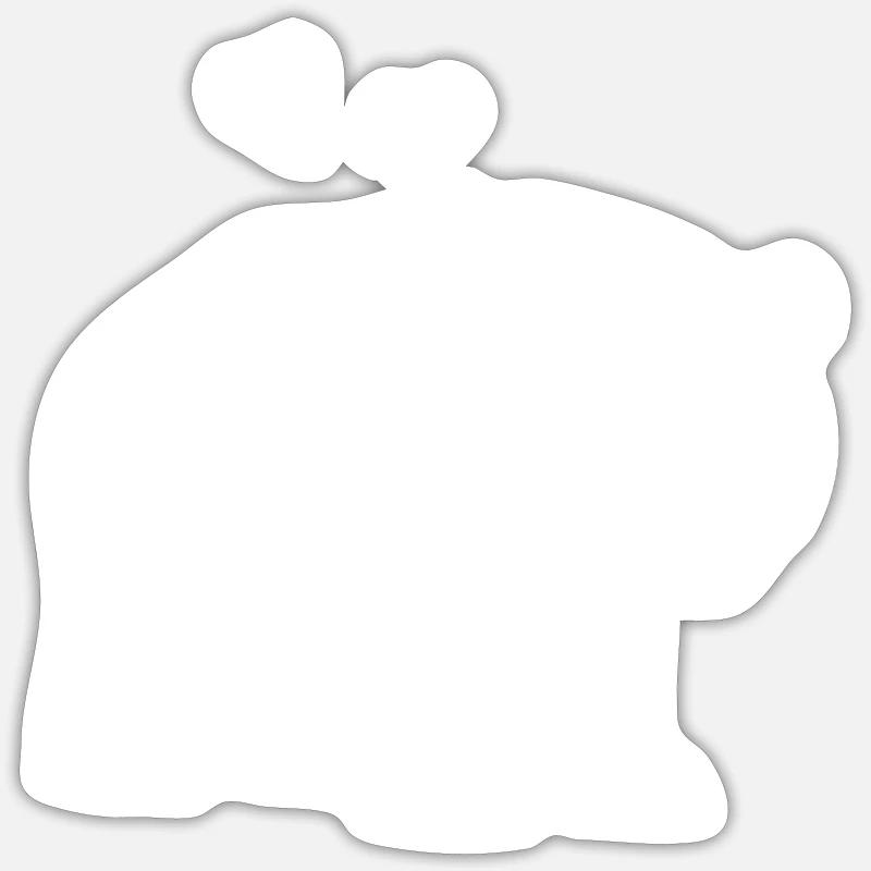 Panda Ours géant Mignon Sticker taille S (10 x 10 cm)