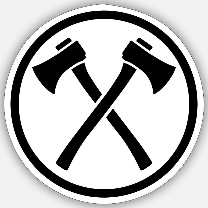 Axt Sticker Größe S (10 x 10 cm)