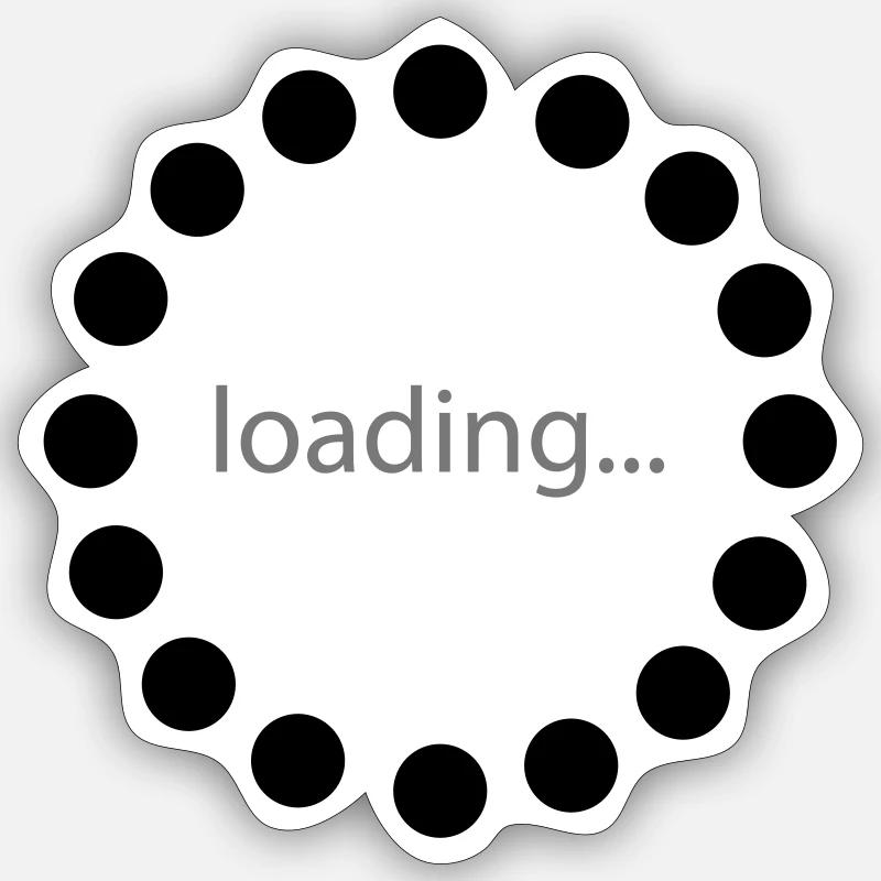 Loading bar, Preload, Bar, load, computer - Sticker Größe S (10 x 10 cm) - Mattweiß
