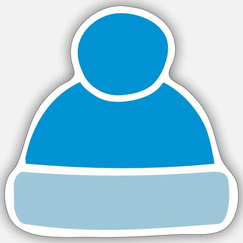 Hat - Sticker size S (10 x 10 cm) - white matte