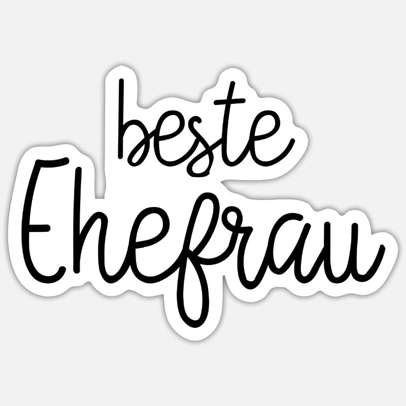 Beste Ehefrau Sticker Größe S (10 x 10 cm)
