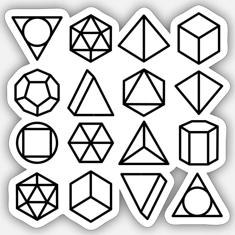 mathematical geometry Sticker size S (10 x 10 cm)