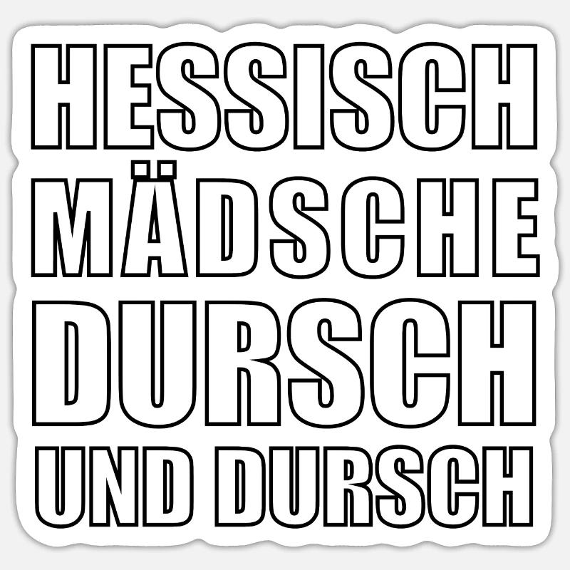 hessisch Mädsche Sticker Größe S (10 x 10 cm)