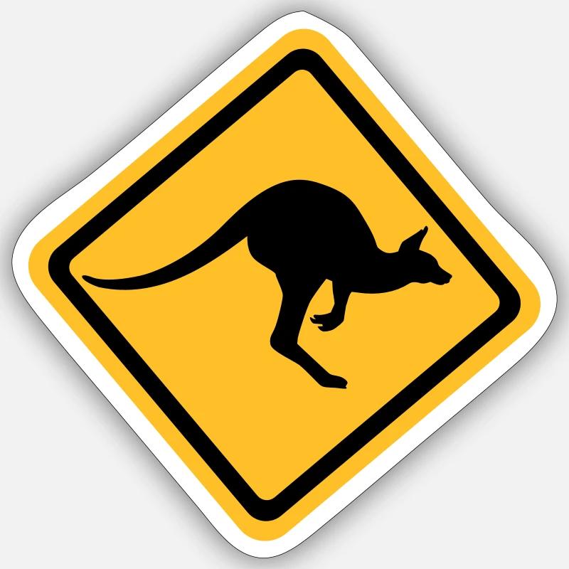 Känguru Sticker Größe S (10 x 10 cm)