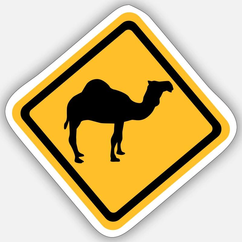 Camel - Sticker size S (10 x 10 cm) - white matte
