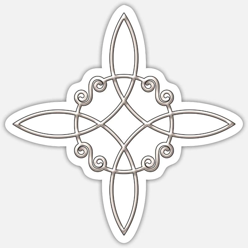 Witch`s Knot, Hexenknoten, Bindet die 4 Elemente Sticker Größe S (10 x 10 cm)