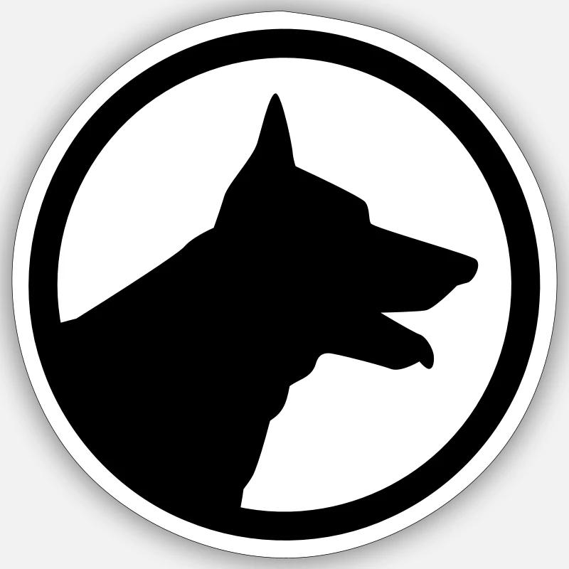 Alsatian - Sticker size S (10 x 10 cm) - white matte