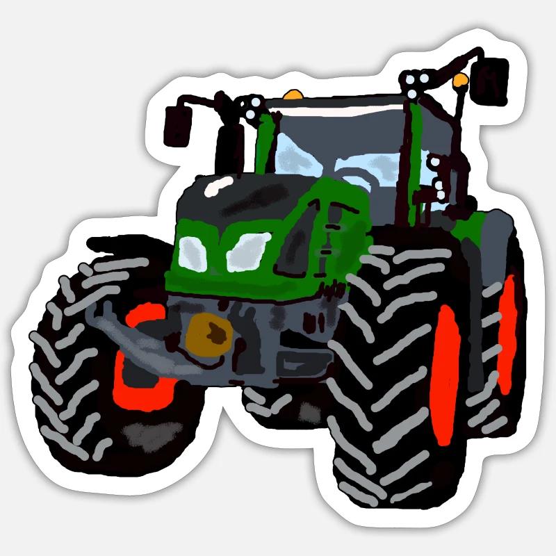 tractor - Sticker size S (10 x 10 cm) - white matte