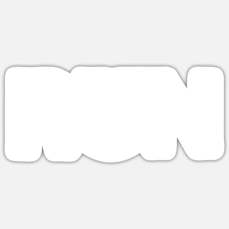RUN - Sticker taille S (10 x 10 cm) - blanc mat