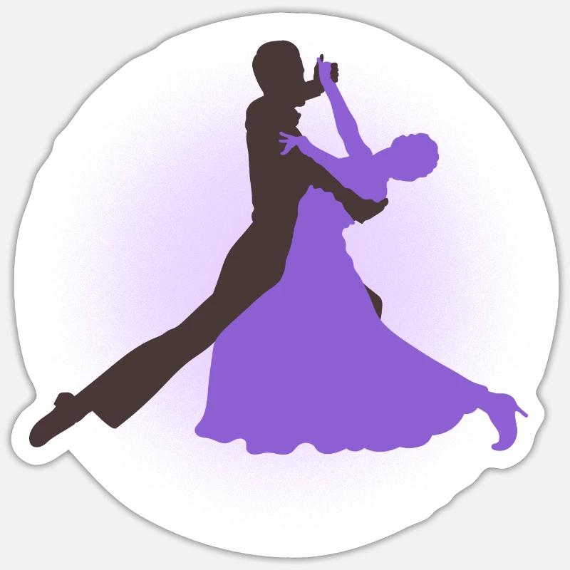 dance - Sticker size S (10 x 10 cm) - white matte