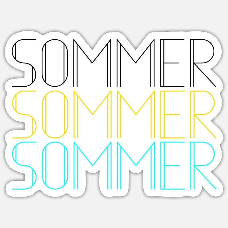 Summer Summer Summer Gift - Sticker taille S (10 x 10 cm) - blanc mat