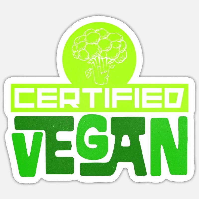 Végétalien végétalien - Sticker taille S (10 x 10 cm) - blanc mat