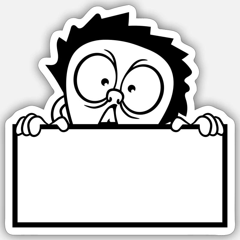 text shield hiding wall wall write erschr Sticker size S (10 x 10 cm)