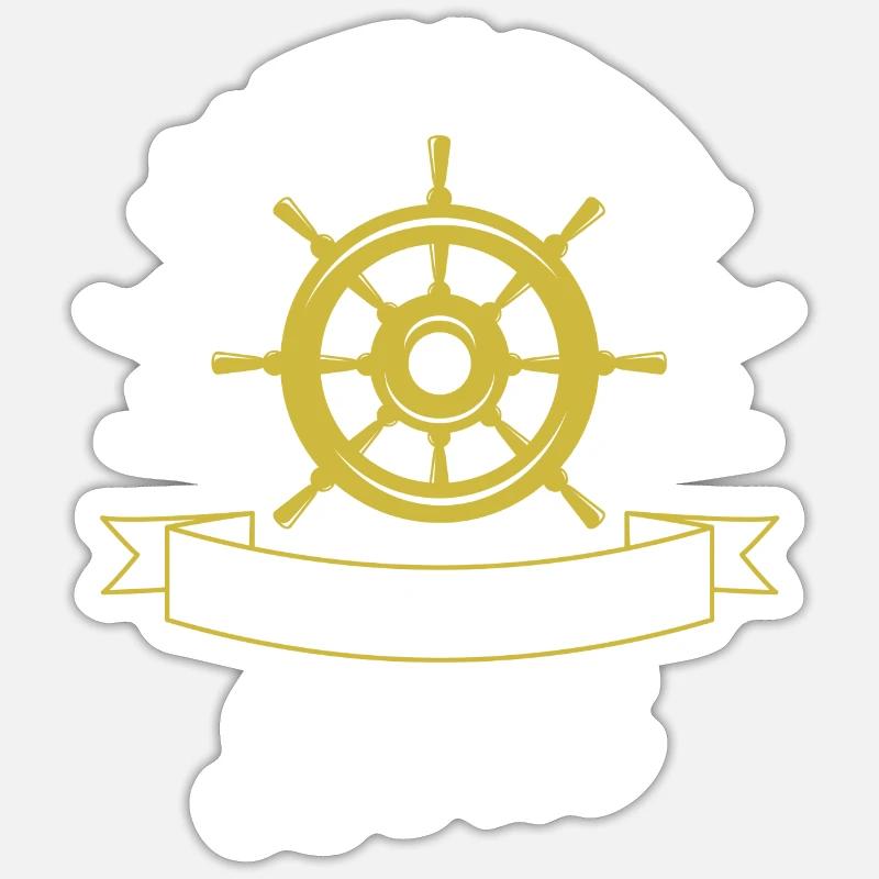 bateau - Sticker taille S (10 x 10 cm) - blanc mat