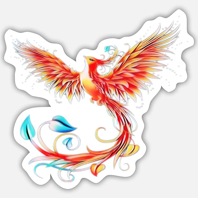 Phoenix - Sticker size S (10 x 10 cm) - white matte