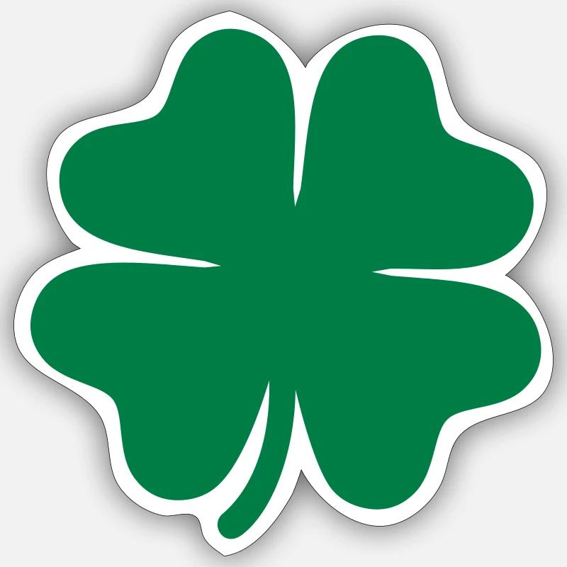 Shamrock - Sticker taille S (10 x 10 cm) - blanc mat