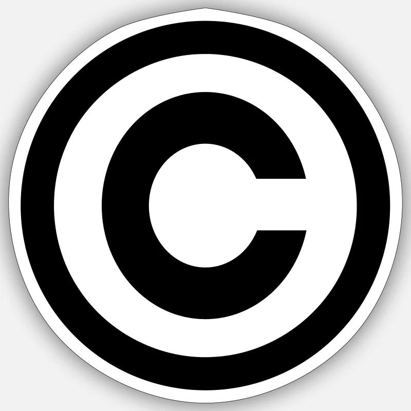 Copyright - Sticker Größe S (10 x 10 cm) - Mattweiß