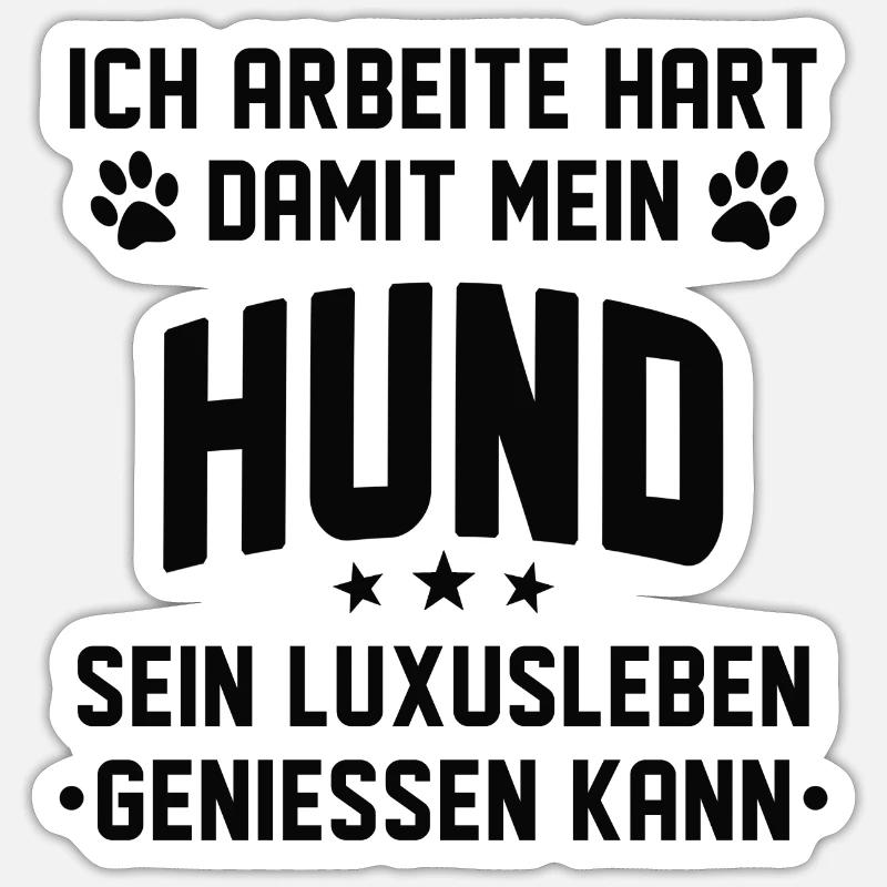 Hund - Sticker Größe S (10 x 10 cm) - Mattweiß