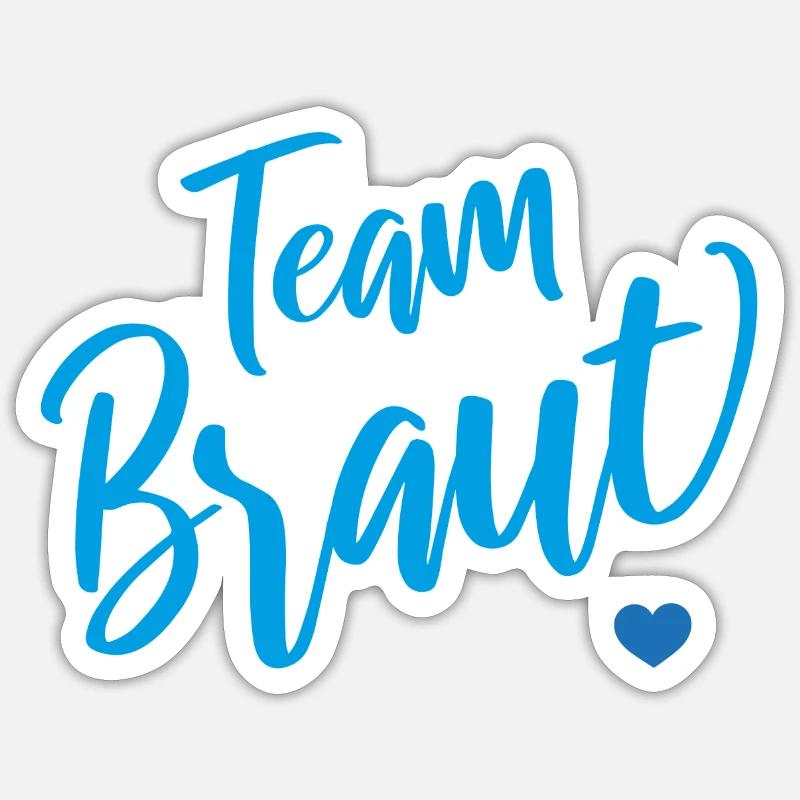 Team Braut - Sticker taille S (10 x 10 cm) - blanc mat