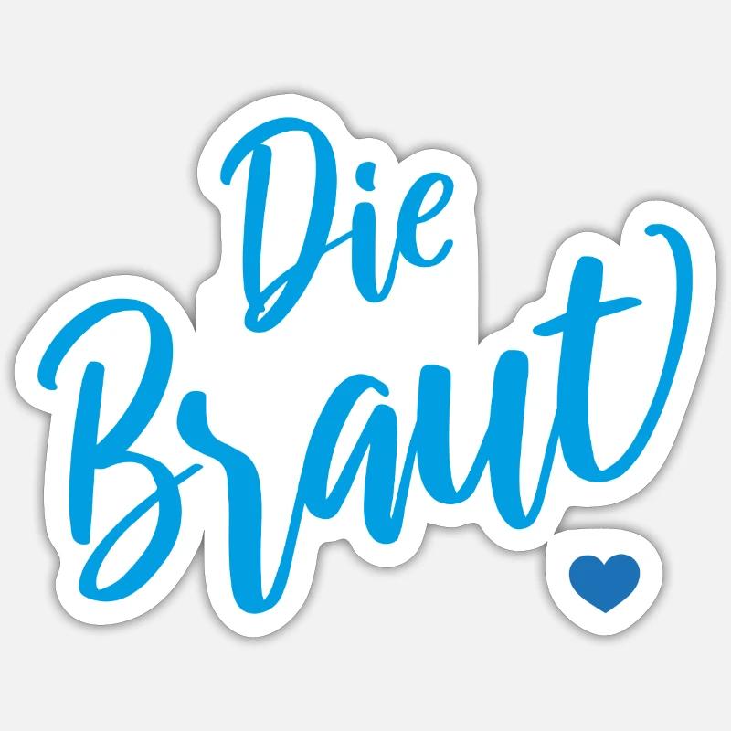 Die Braut - Sticker size S (10 x 10 cm) - white matte