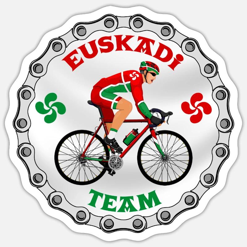 Cyclisme Basque 2 Sticker taille S (10 x 10 cm)