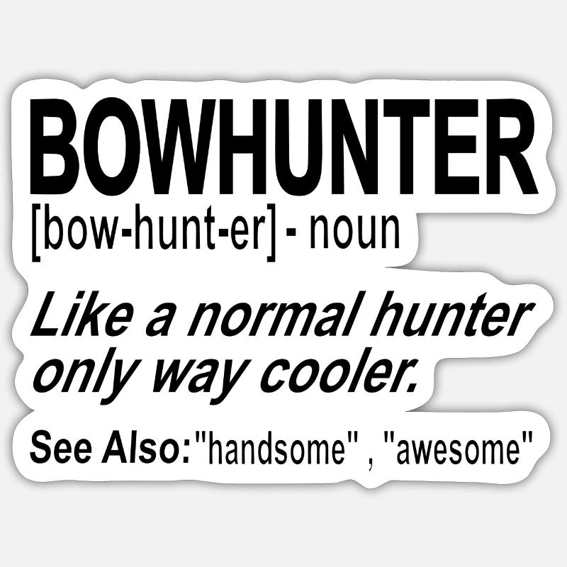 Bowhunter - Sticker size S (10 x 10 cm) - white matte